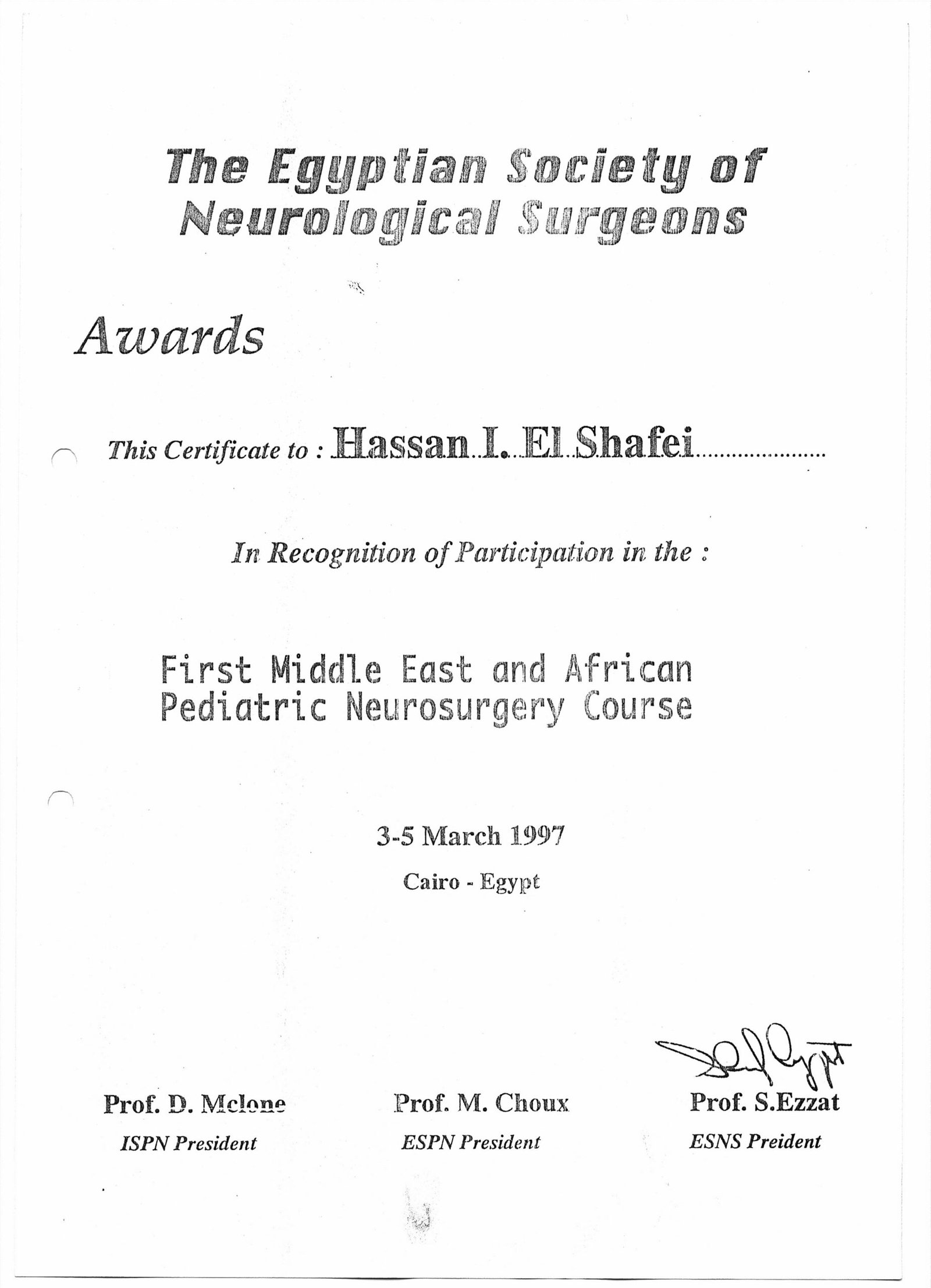 1st middle east & African Ped