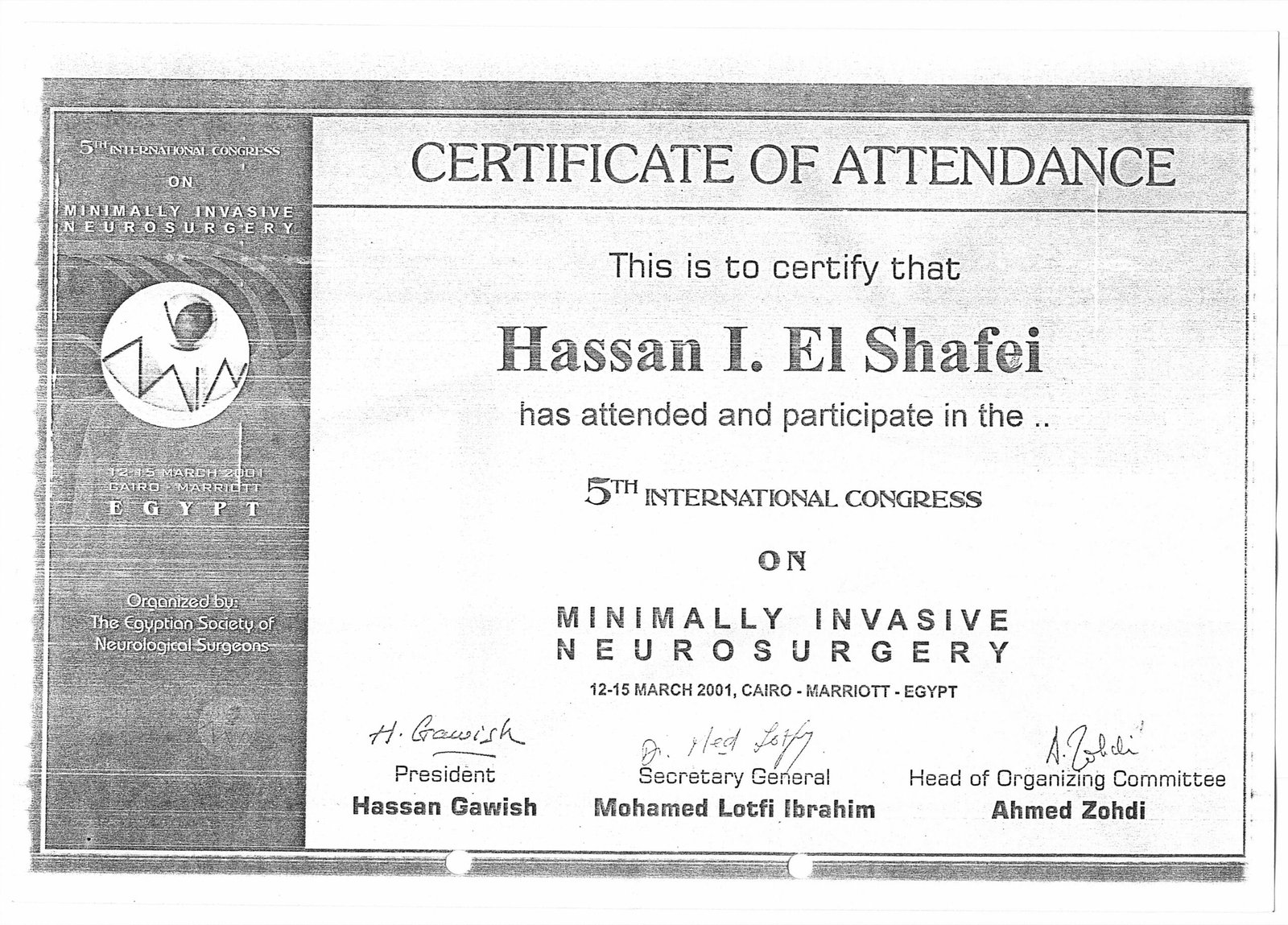 5th Int. Cong. MIN 12-15 March 2001